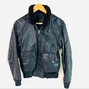 SOLD:Brill Bros G-1 Vintage Bomber Leather Jacket